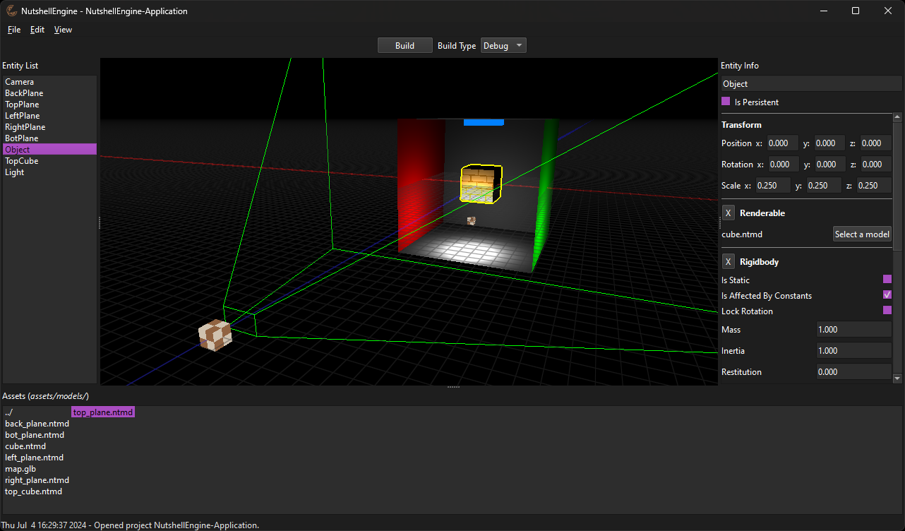 NutshellEngine Editor